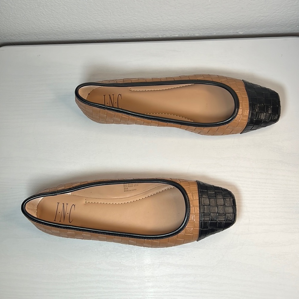 INC Womens Brown Jenaya Square Toe Slip On Flats 8 M - Picture 11 of 16